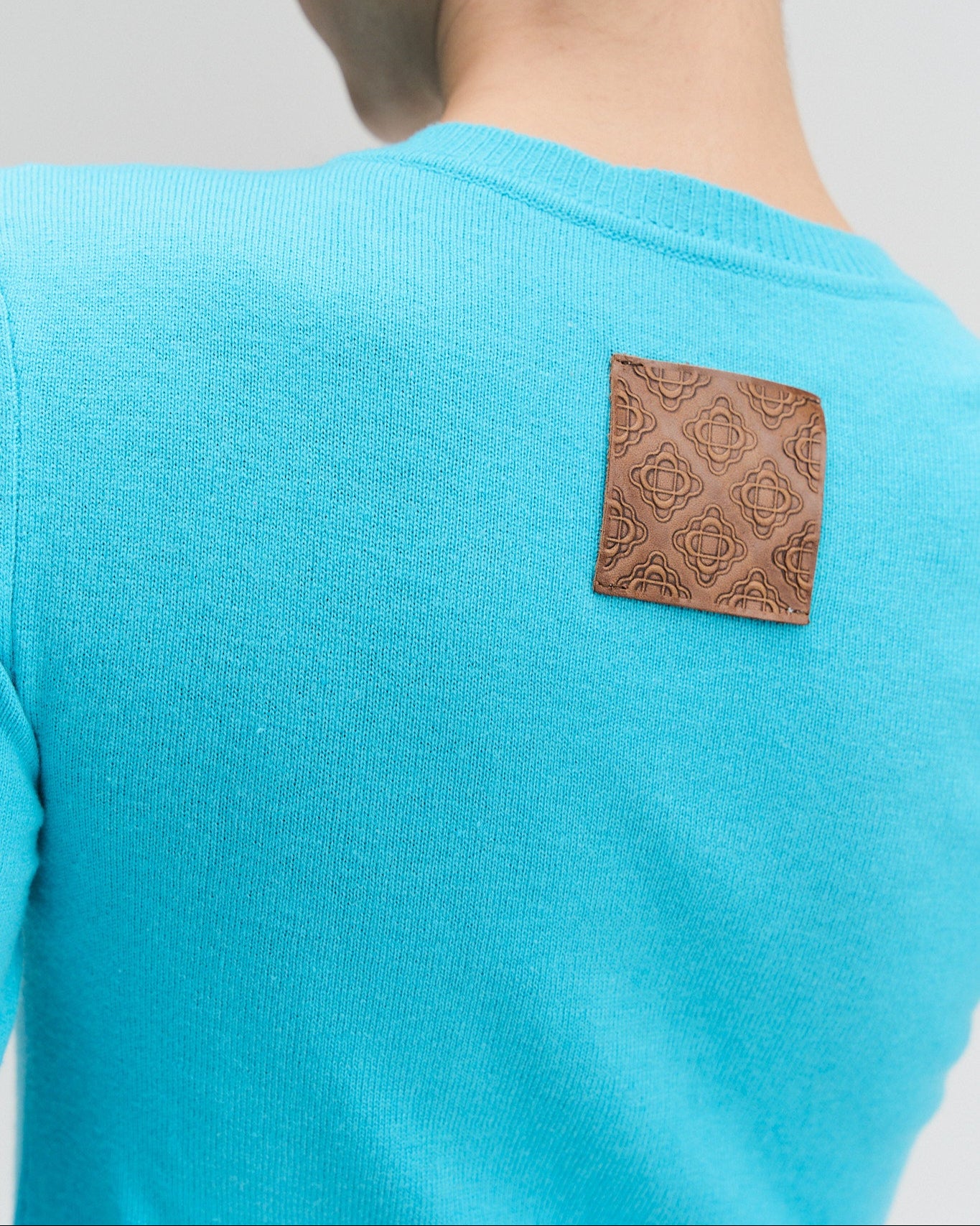 Arch Cut-Out Cardigan | Aqua Blue