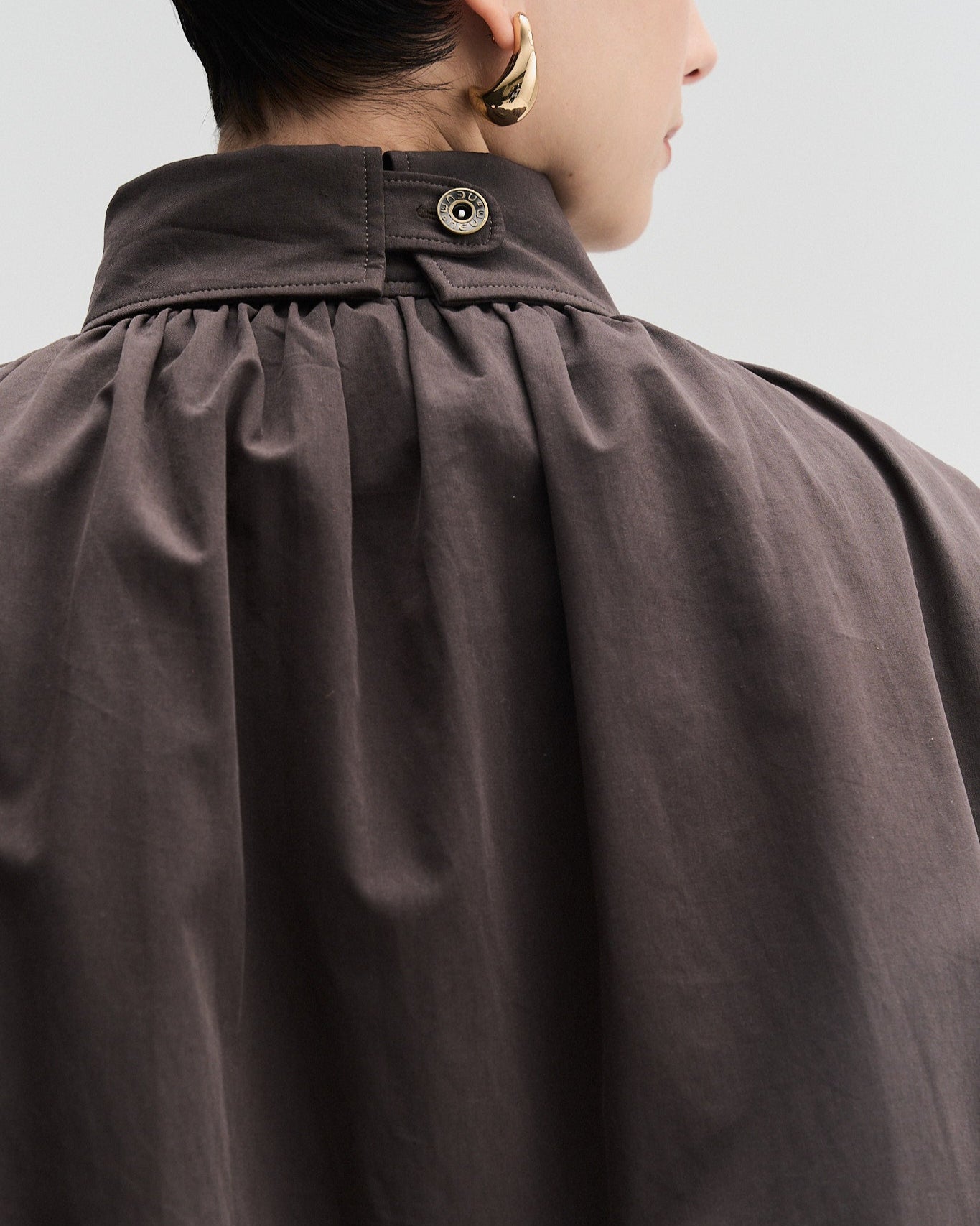 Pleated Jacket With Pointed Collar