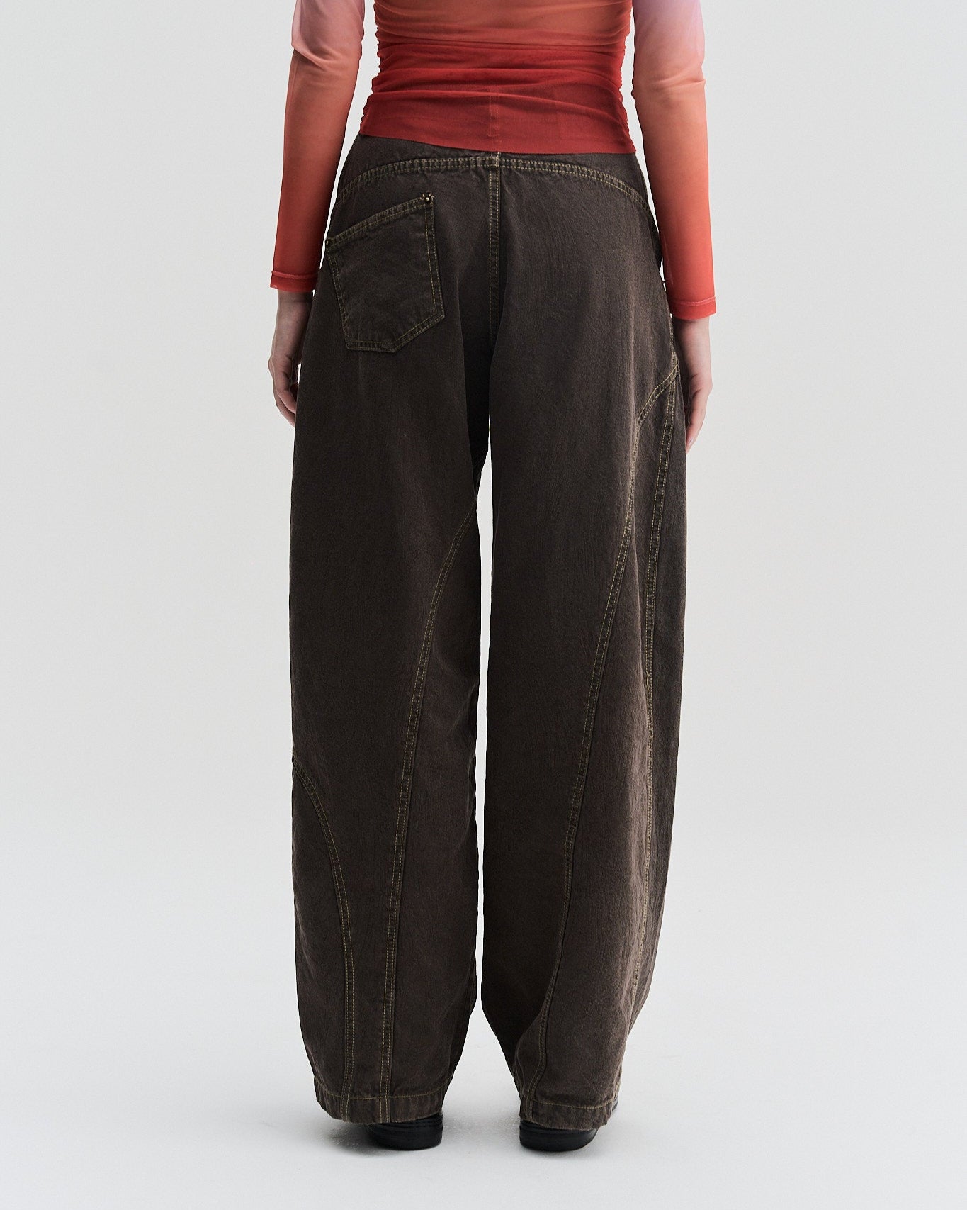 Panelled Jeans | Dark Brown