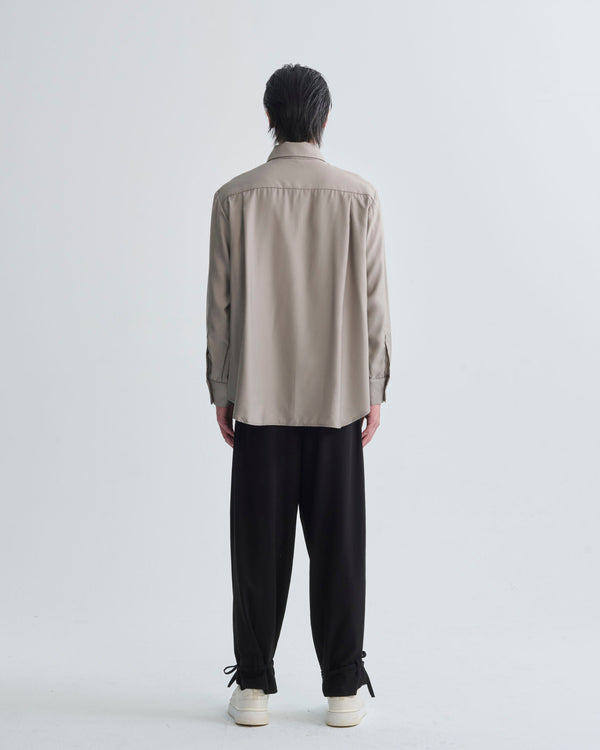 レースアップテーパードパンツ