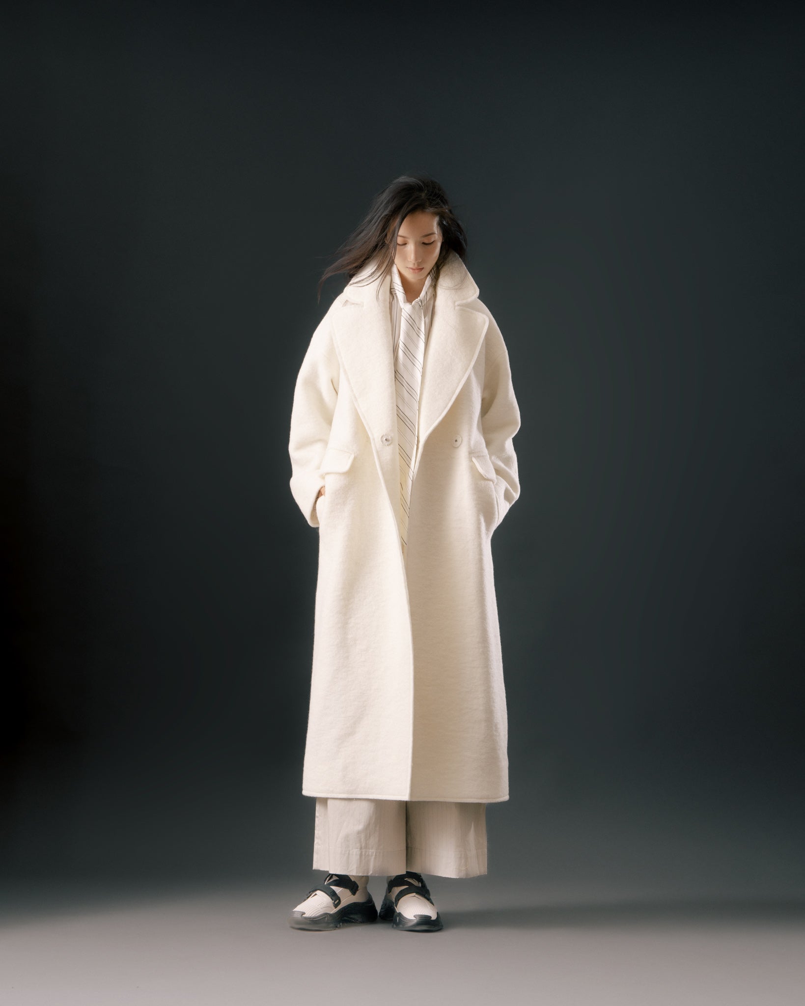 カットオフウールコート | White