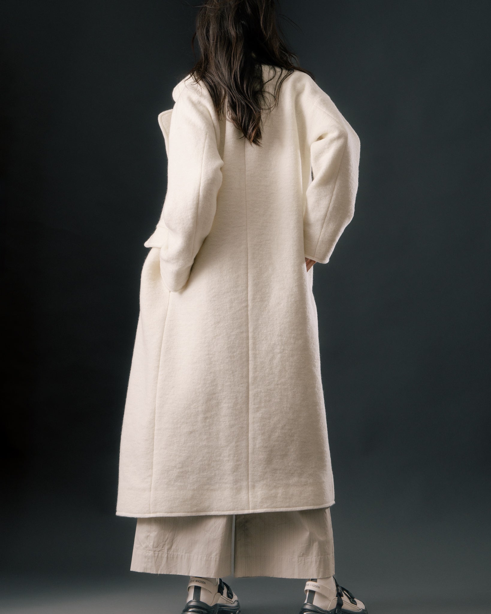 カットオフウールコート | White