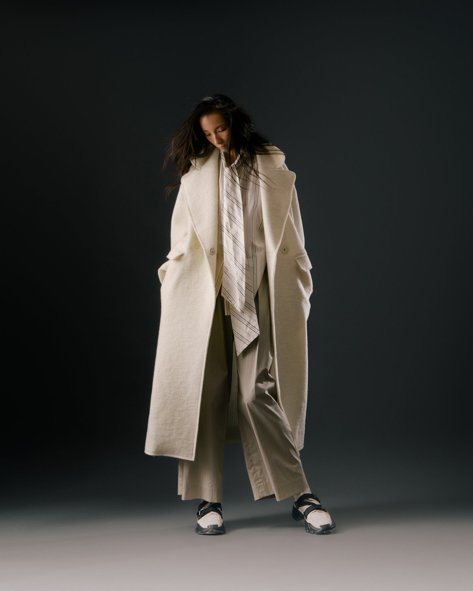 カットオフウールコート | White