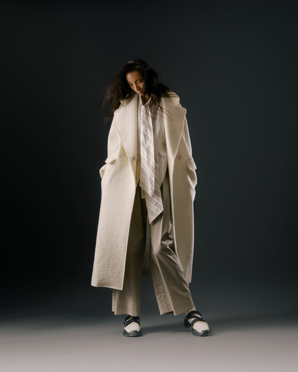 カットオフウールコート | White